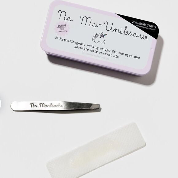 NIB No Mo-Unibrow (24) waxing strips Portable Kit - Picture 1 of 7